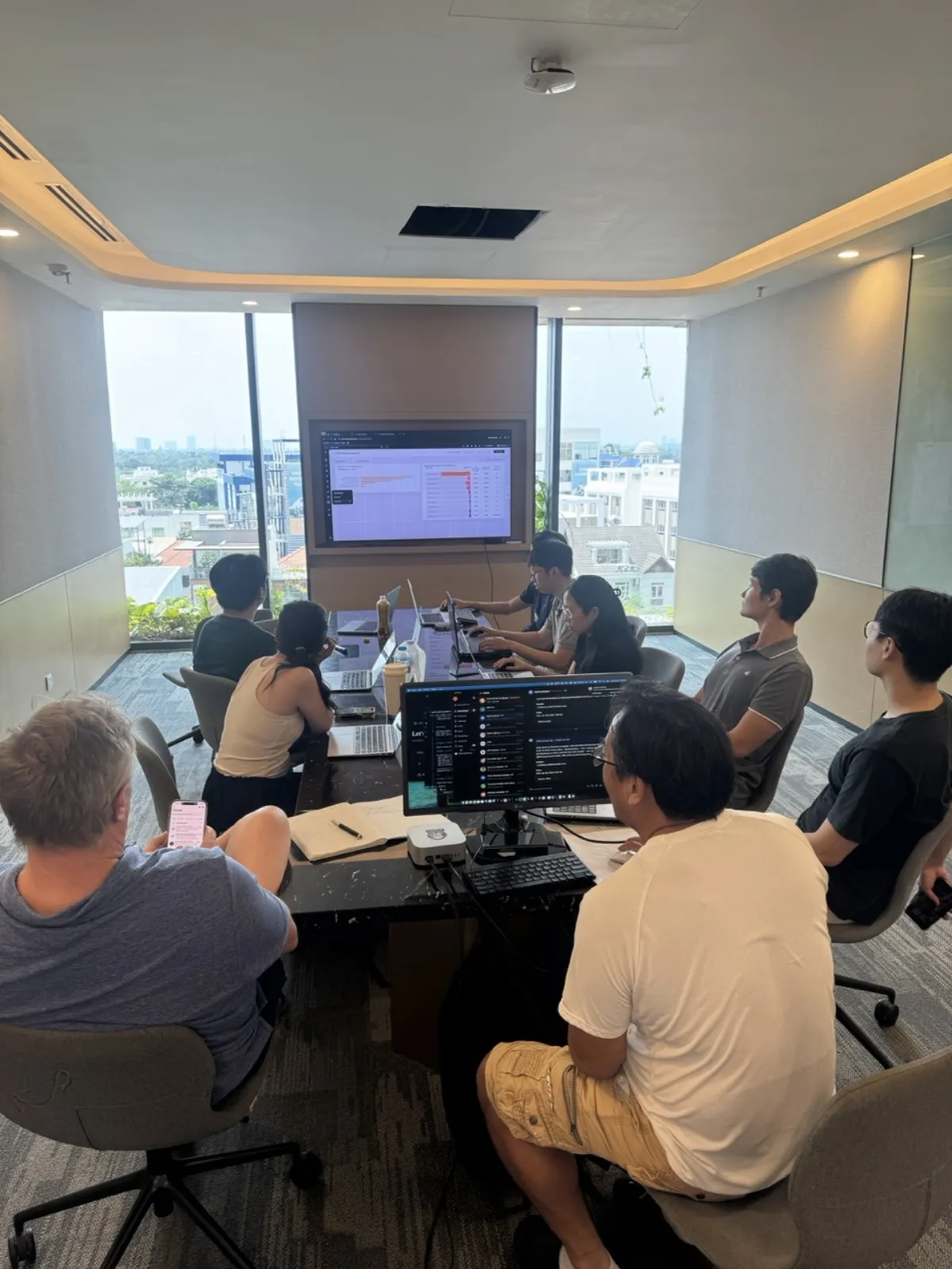 Founders connecting at the retreat