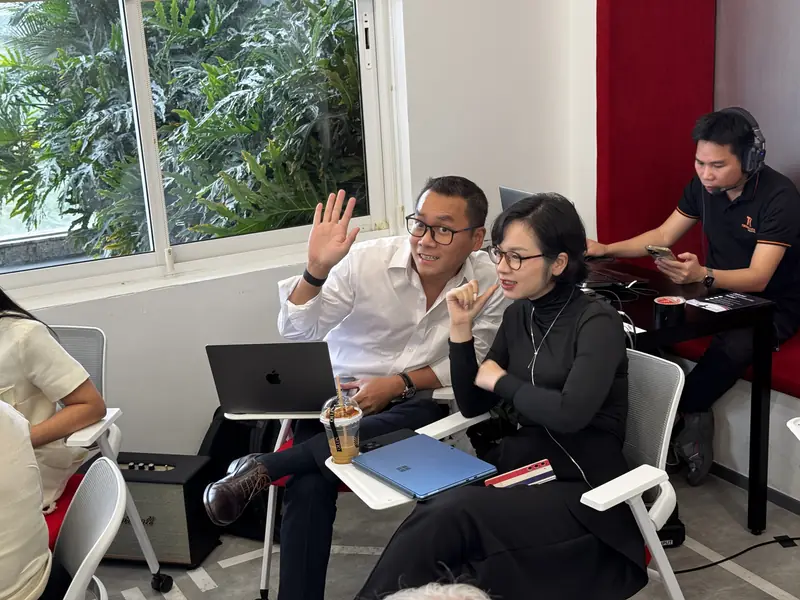 Team members working through AI fundamentals