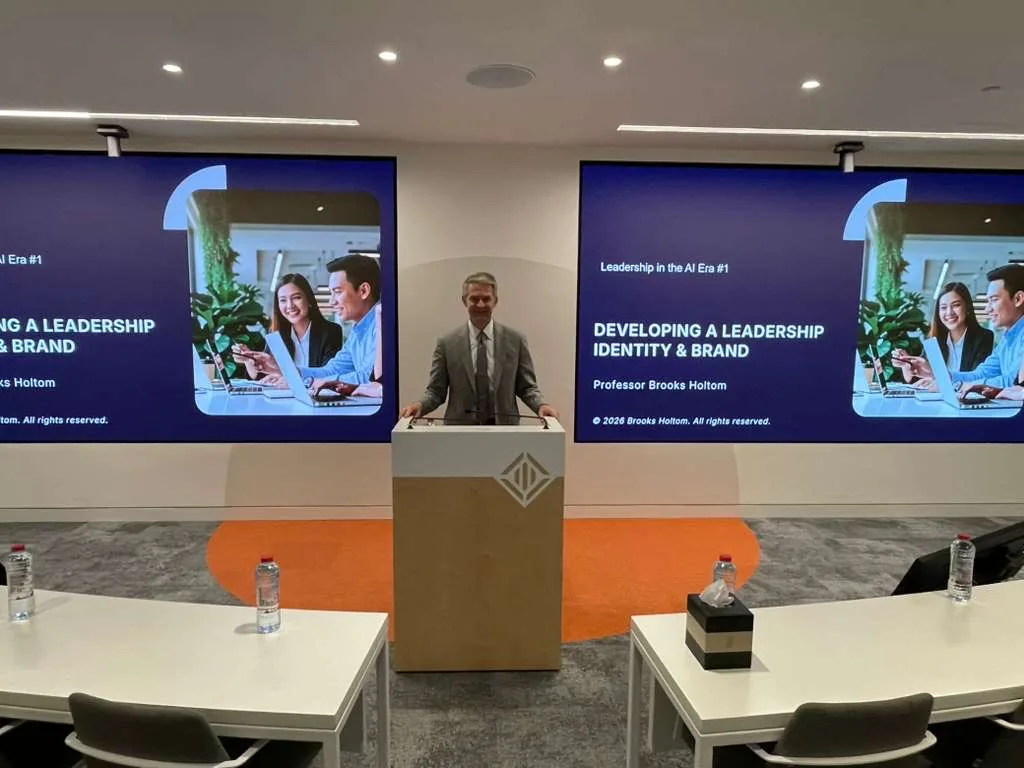 Dr. Brooks Holtom, Georgetown, teaching how leadership re-tools in the AI era